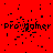 Red background with scattered black pixels and repeated 'Pro Gamer' text in black, partially obscured by pixelation.