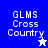 Two side-by-side display 'GLMS Cross Country' text with star symbols; left has blue and white background, right is solid light purple