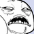 Pixelated cartoon face with wide eyes and open mouth showing teeth, displayed in two side-by-side with slight facial feature differences