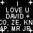 Black background with white pixelated text and symbols arranged in a pattern, showing repeated phrases and partial character sequences