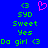 Blue background with green text and a pink heart symbol; text reads '3', 'syd', 'Sweet', 'Yes', 'Do girl 3' in pixelated font.