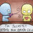 Pixelated image of two humanoid figures on a brown background; left figure holds purple object, right has red heart symbol.