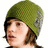 A pixelated image of a person wearing a green knit beanie with gray patches, positioned above text reading "ROCKET MAN!" in bright green block letters on black background.