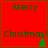 Red background with green text reading "Merry Christmas" and small green tree icons, arranged in a pattern