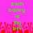 Pixelated green text on bright pink background reads 'zach bailey is my bff' with red pixelated shapes below, no visible animation changes.