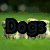 Animated icon with four distinct scenes: dogs on grass, a heart-shaped energy effect, and repeated 'CUPCAKES!' text in rainbow colors.