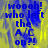 Blue pixelated text on a yellow and blue gradient background reads "wooh! who left the A/C on?!" in three identical vertical segments.