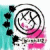 A four- with text and imagery: teal background with black dots, circular symbol, pink gradient; white text on black backgrounds; blue glowing figure in lower right