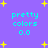 Purple background with yellow star shapes and cyan text reading 'pretty colors 0.0' repeated four times in a
