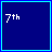 Four pixelated blue display text and star symbols; top-left shows '7th', top-right adds 'GRADE' below it, bottom-left has three stars with 'Gymnast', bottom-right shifts star positions