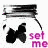 A split-screen icon with a jar of butterflies on the left and 'free' text on purple background on the right.