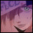 A 4-frame contact sheet of a pixelated anime-style buddy icon featuring character close-ups and text branding, with visible animation differences across frames.