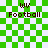 Green and white checkered background with four identical pixelated text blocks reading 'WV Football' in dark brown, each block positioned at the corners of a
