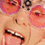 A four- shows a person with orange-tinted glasses, tongue out in top-left; yellow smiley face with 'SMILE IF YOU ARE GAY' text; same person smiling in bottom-left; green background with pink 'Rocket Man' text