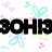Pixelated black text 'ЗОНА' on white background with scattered pastel-colored pixel clusters in purple, cyan, pink, and light green.