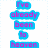 Pixelated text in blue and pink on white background with partial anime character face visible.