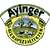 Static pixelated icon featuring a circular yellow and green logo with the text "AYINGER" at top, containing a landscape scene of blue sky, white clouds, green fields, and black shapes resembling trees or buildings.