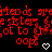 Red pixelated text repeats across black background with white heart symbols; animation shows sequential appearance of hearts and partial text fragments.