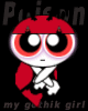 Animated character with red hair and black cape, eyes shifting from wide open to narrowed expressions