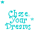 nine identical turquoise 'Chase Your Dreams' text icons with star decorations, each icon featuring a white background and varying star positions