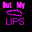 Pixelated pink text and lips icon animation with four frames showing lip shapes changing above 'LIPS' text, plus a fifth frame with 'HURT Real BAD' text on dark background.