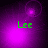 Four purple-hued display the name 'Lee' in green text with shifting light effects and circular glows