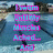 Animated buddy icon with shifting text overlays over a beach scene background, displaying phrases like "I Train Until My Muscles Ached And" and "My Yama Pumped So Hard Add Then" in pink and cyan pixelated fonts.