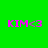 Four identical pixelated text icons arranged in a , each displaying 'KIM<3' on solid colored backgrounds