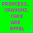 Green background with repeated pink text reading "PRINCESS, CRAYONZ, CAKE ARE BFFEL" and small blue star-like shapes.