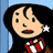 Pixelated cartoon character with black hair and star earring, wearing red-and-white striped shirt, showing three distinct facial expressions across frames.