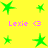 Yellow background with green star icons and pink text reading "Lexie <3" in two