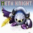 A pixelated character with purple wings and a yellow sword, displayed in multiple identical frames under 'META KNIGHT' text.