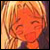 Pixelated static image of a person with light brown hair and closed eyes, wearing dark clothing against warm-toned background.