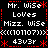 Pixel art icon with repeating text and symbols on black background, framed by red dotted lines, showing no visible animation changes.
