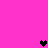 Pixelated heart icons on a bright pink background, with one black and two purple hearts positioned at different points.