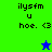 Pixelated buddy icon with text 'ilysfm u hoe. <3' on green and blue backgrounds, featuring a star that changes color between frames.