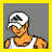 Pixelated buddy icon featuring a character with a white cap and tank top on the left, next to green text reading "SINGLE! CALL ME 2048001" on a yellow background.