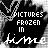 Static black-and-white image with repeated text and abstract patterns, featuring 'PICTURES FROZEN IN' above stylized 'time' in a flowing script.