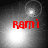 Four- of grayscale light effects with red text 'rami' and circular lens flares shifting position