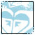 Animated sequence of a light blue heart-shaped icon with white and black borders, displaying sequential text changes from 'R' to 'ROX' to 'ROXY'.