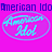 Pixelated graphic with pink background, blue text reading 'American Idol', and a stylized logo in cyan.