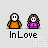Pixel art animation of two figures in orange and purple clothing with white faces, showing sequential changes in pose and surrounding effects.
