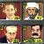 Four pixelated character portraits arranged in a 2x2 grid, each with distinct facial features and expressions against varied backgrounds.