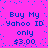 A static image with bright pink background and blue pixelated text reading "Buy My Yahoo ID only $3.00" repeated four times in a