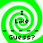 Green and white spiral background with black text reading "I Like Guess?" in four identical arranged in a