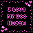Pixelated pink text on black background with dotted border and star accents arranged in a contact sheet of three identical frames.