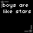 Black background with white pixelated text arranged in four sections, each section bordered by gray corner brackets.