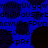 Blue background with dark circular shapes and repeating alphanumeric text in black, forming a patterned visual.