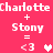 Pixelated text and symbols on a solid pink background with two side-by-side configurations of names, plus signs, equals signs, and heart icons.