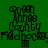 Green and yellow pixelated with repeated text 'Green Throes Cough by Paddy Hock' in black, each containing identical text and background pattern